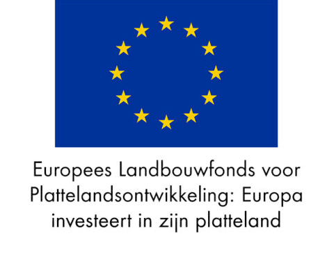 Logo EU. Europees Landbouwfonds voor Plattelandsontwikkeling: Europa investeert in zijn platteland